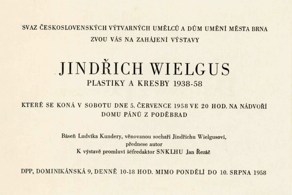 Jindřich Wielgus – plastiky a&nbsp;kresby 1938–1958